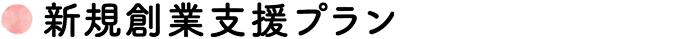新規創業支援プラン